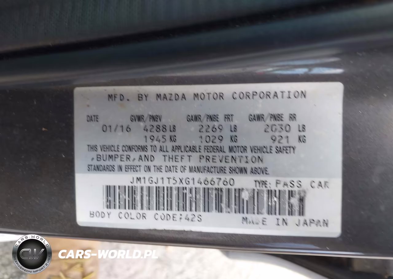 2016 Mazda Mazda6 I Touring VIN:JM1GJ1T5XG1466760 - 9