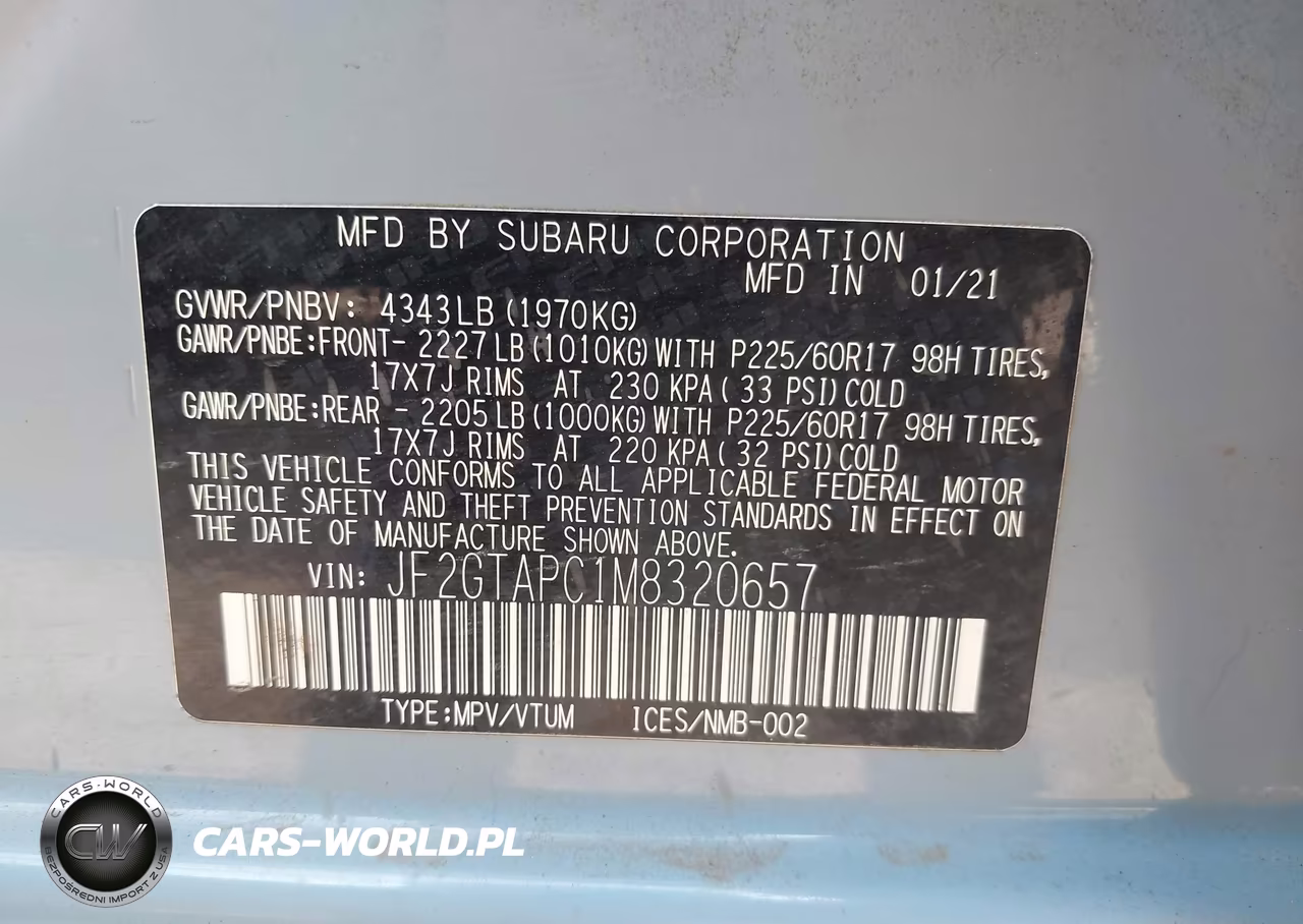 2021 Subaru Crosstrek Premium VIN:JF2GTAPC1M8320657 - 9