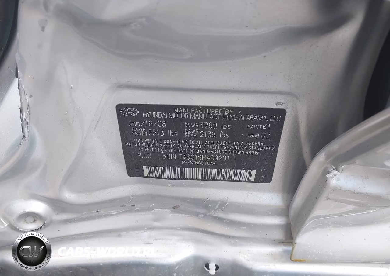 2009 Hyundai Sonata Gls VIN:5NPET46C19H409291 - 9