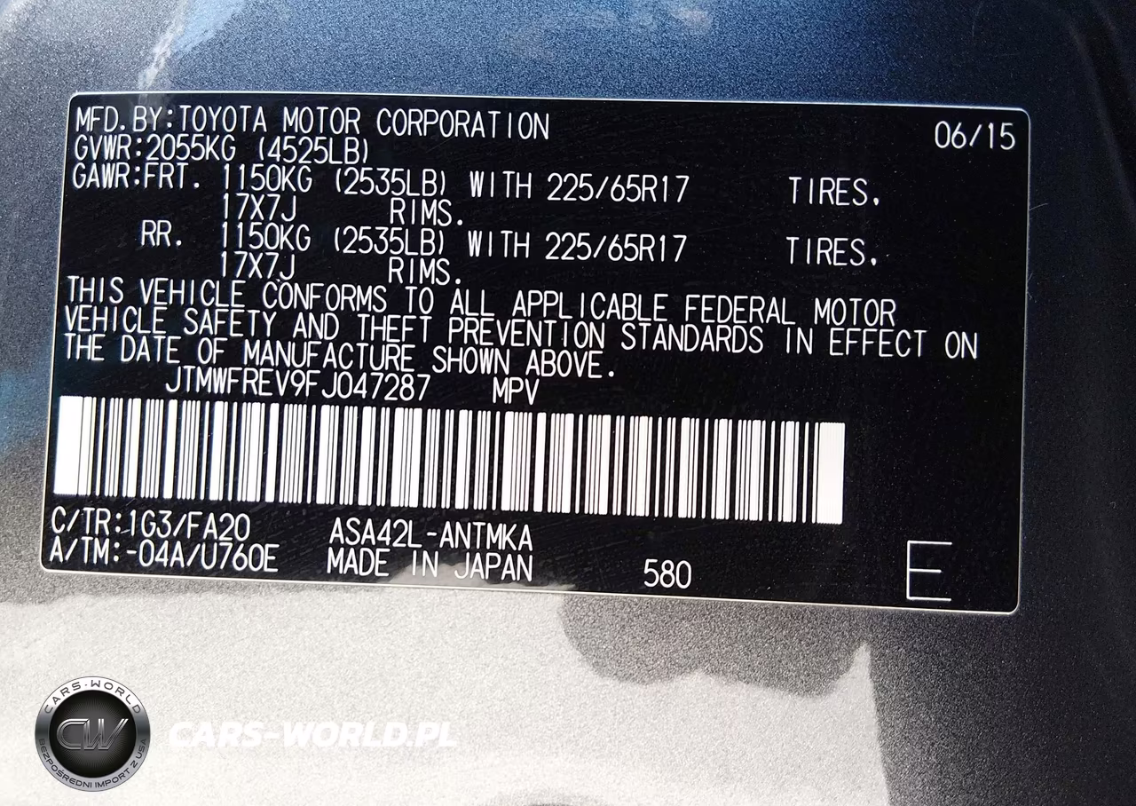 2015 Toyota Rav4 Xle VIN:JTMWFREV9FJ047287 - 9
