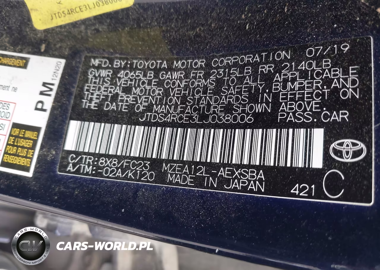 2020 Toyota Corolla Se VIN:JTDS4RCE3LJ038006 - 9