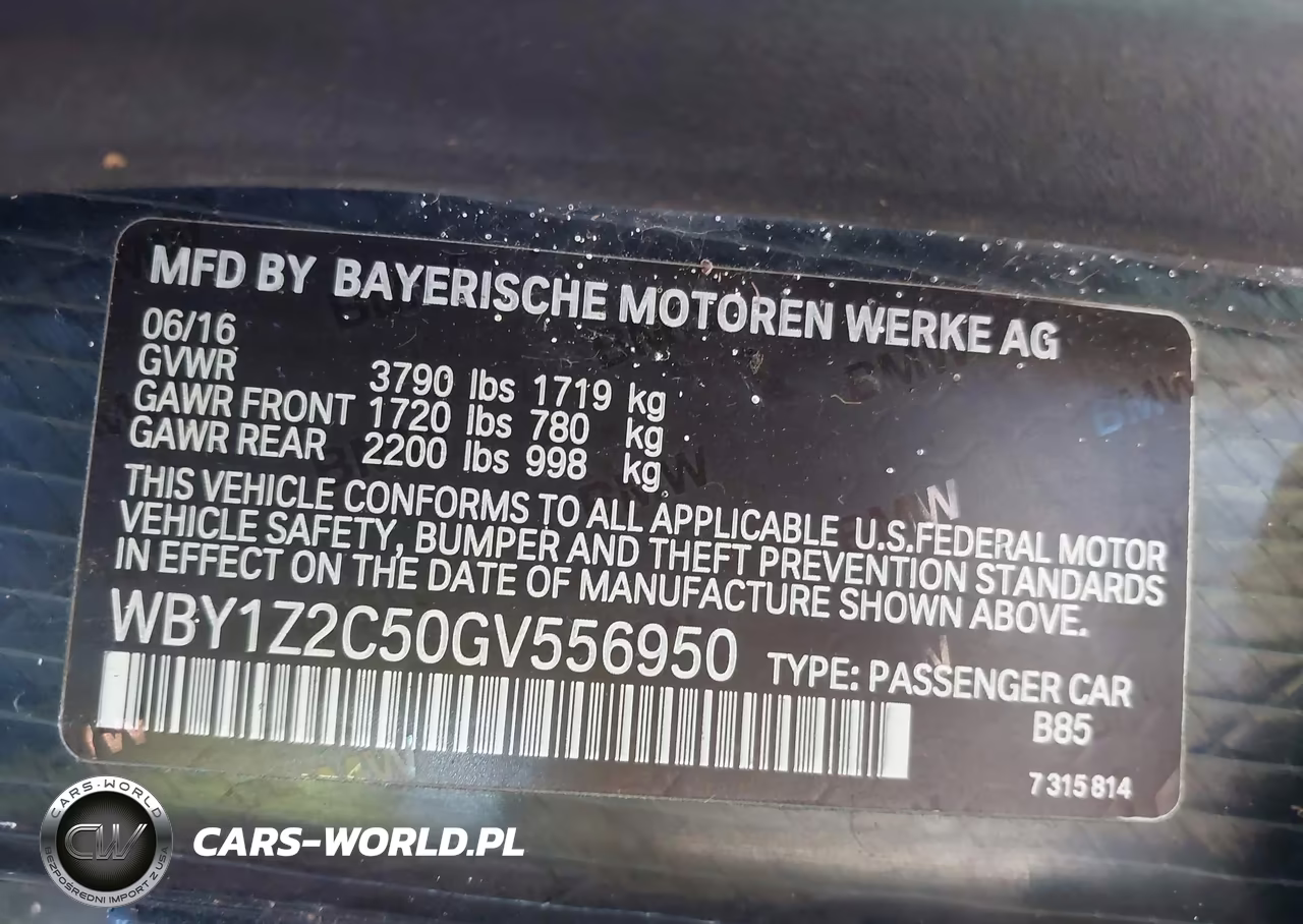 2016 BMW I3 VIN:WBY1Z2C50GV556950 - 9
