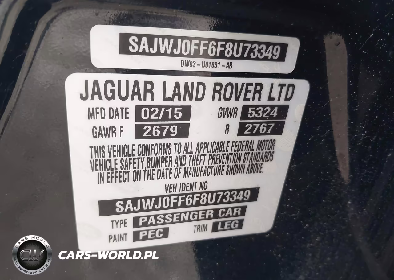 2015 Jaguar Xf 3.0 Portfolio-3.0 Sport VIN:SAJWJ0FF6F8U73349 - 9