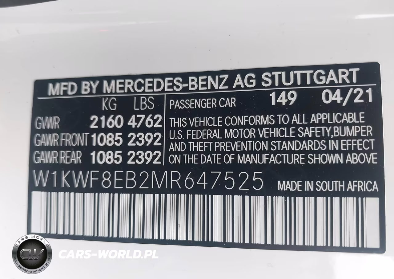 2021 Mercedes-Benz C 300 4Matic VIN:W1KWF8EB2MR647525 - 9