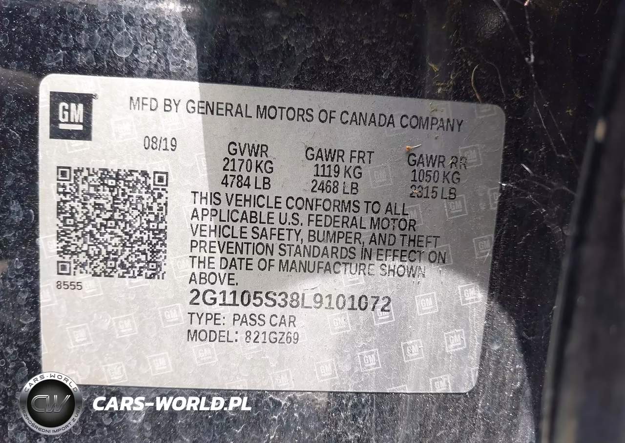 2020 Chevrolet Impala Fwd Premier VIN:2G1105S38L9101072 - 9