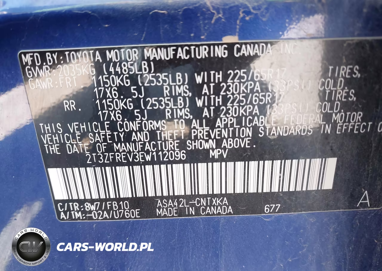 2014 Toyota Rav4 Le VIN:2T3ZFREV3EW112096 - 9