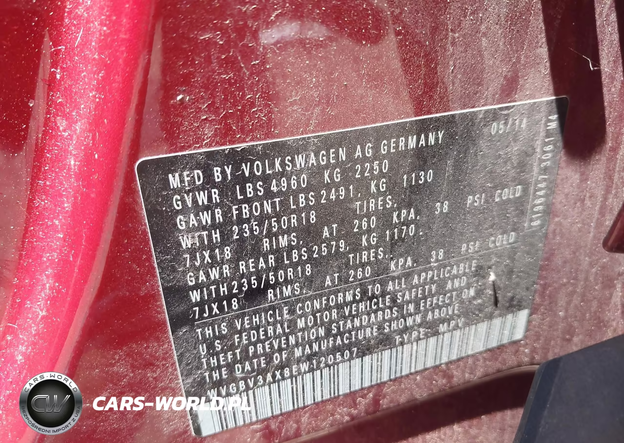 2014 Volkswagen Tiguan Se VIN:WVGBV3AX8EW120507 - 9