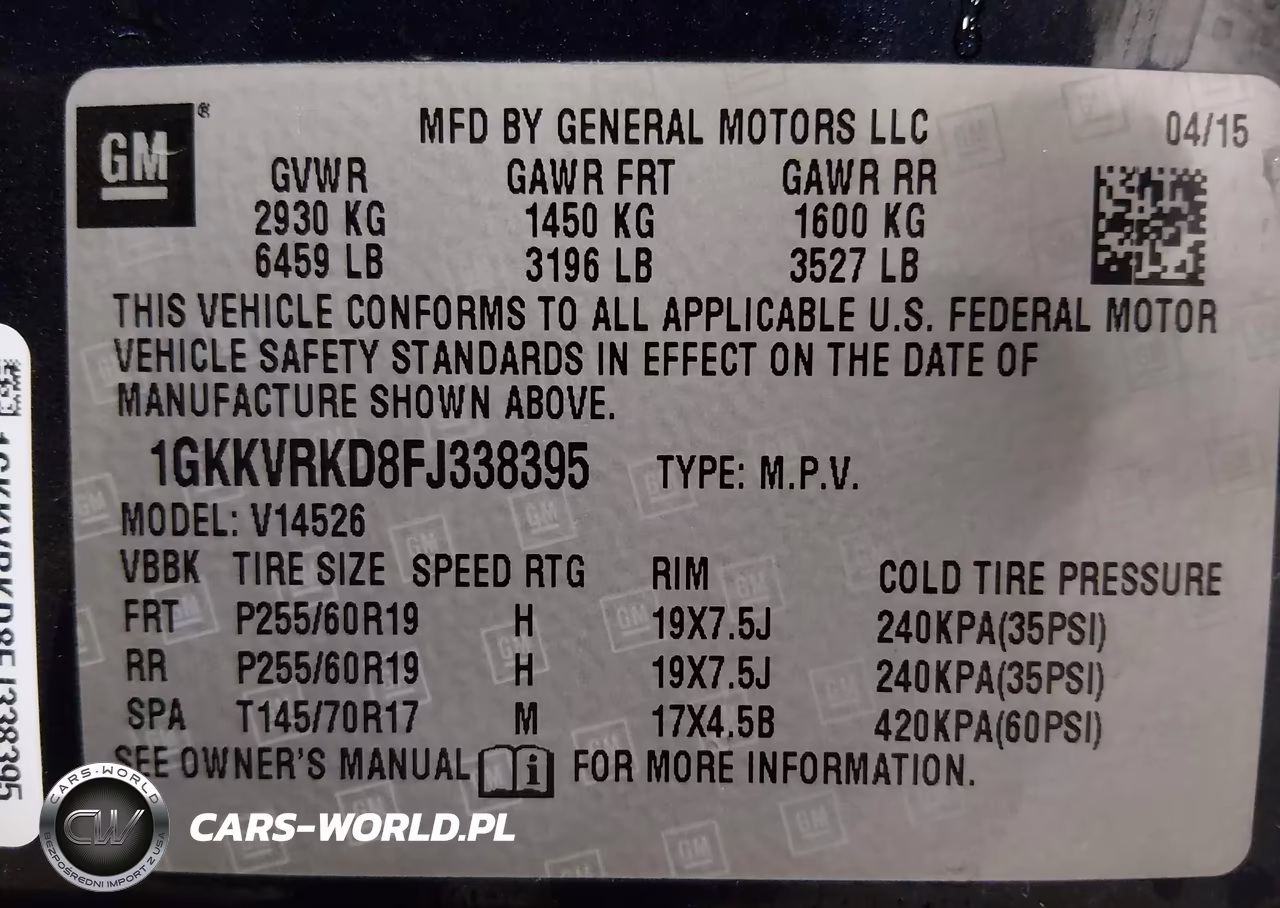 2015 GMC Acadia Slt-1 VIN:1GKKVRKD8FJ338395 - 9