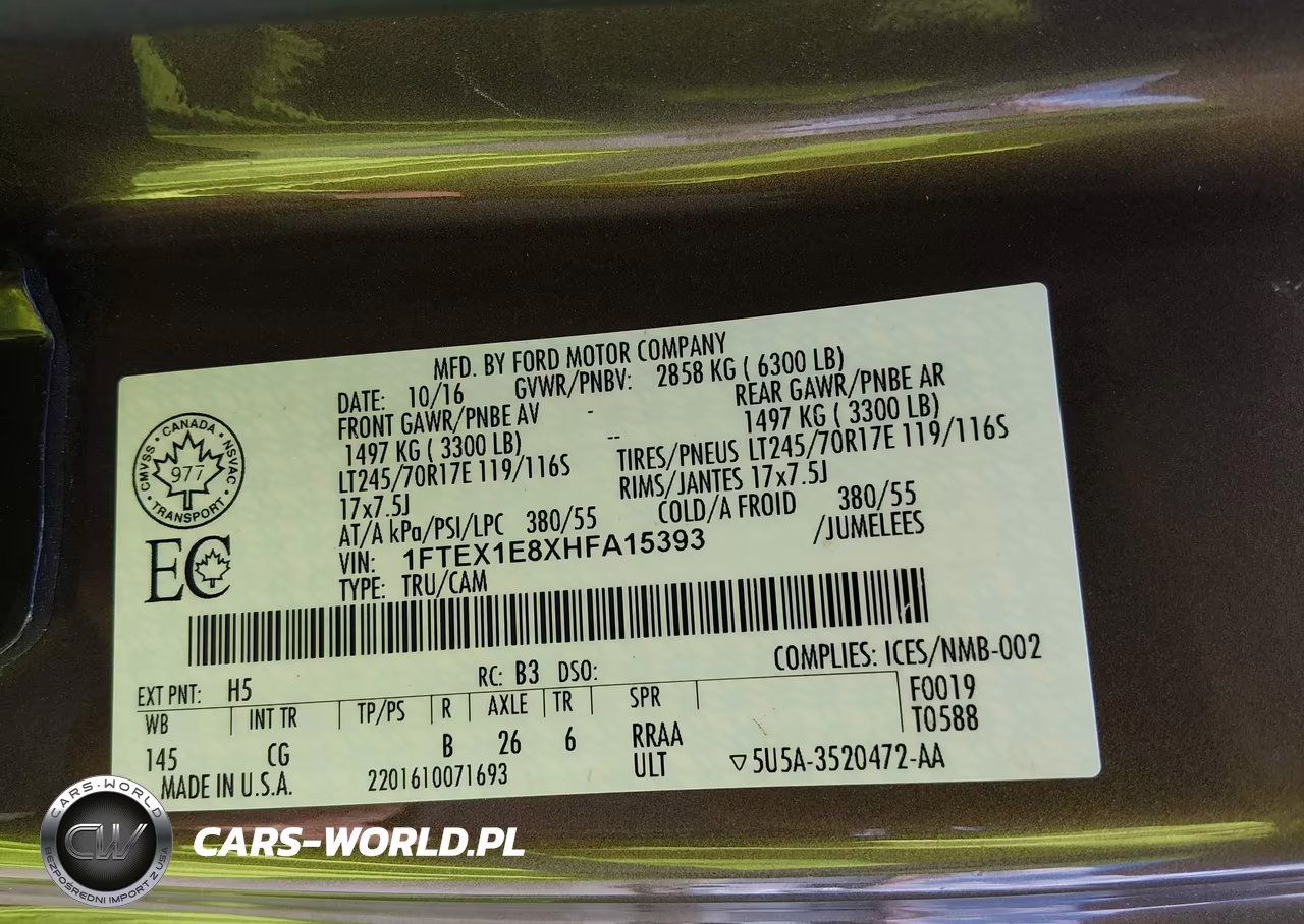 2017 Ford F-150 Xl VIN:1FTEX1E8XHFA15393 - 9