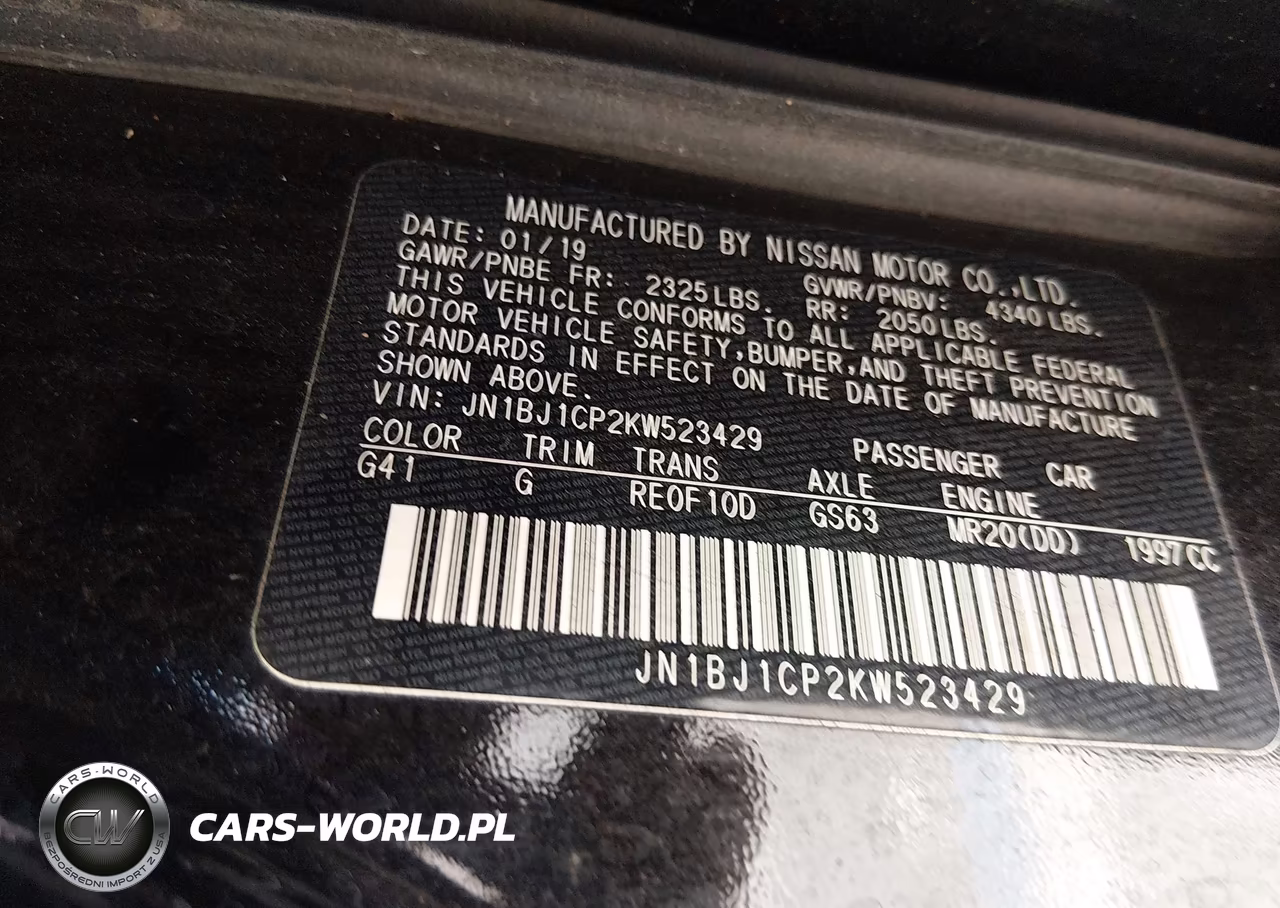 2019 Nissan Rogue Sport Sv VIN:JN1BJ1CP2KW523429 - 9