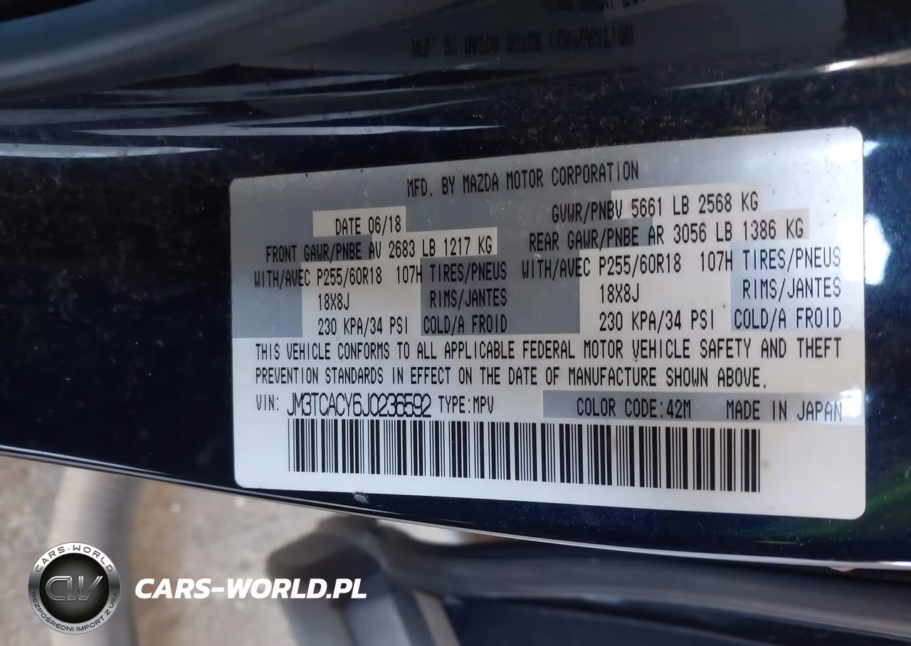 2018 Mazda Cx-9 Touring VIN:JM3TCACY6J0236592 - 9