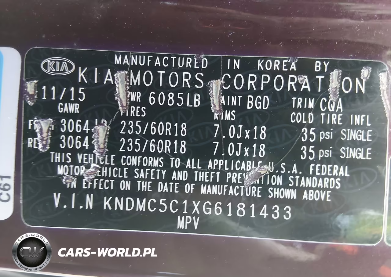 2016 Kia Sedona Sx VIN:KNDMC5C1XG6181433 - 9
