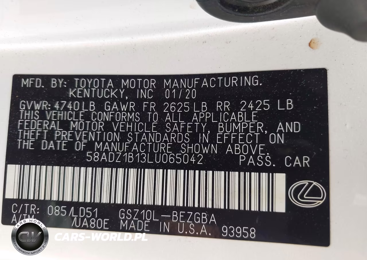 2020 Lexus Es 350 VIN:58ADZ1B13LU065042 - 9
