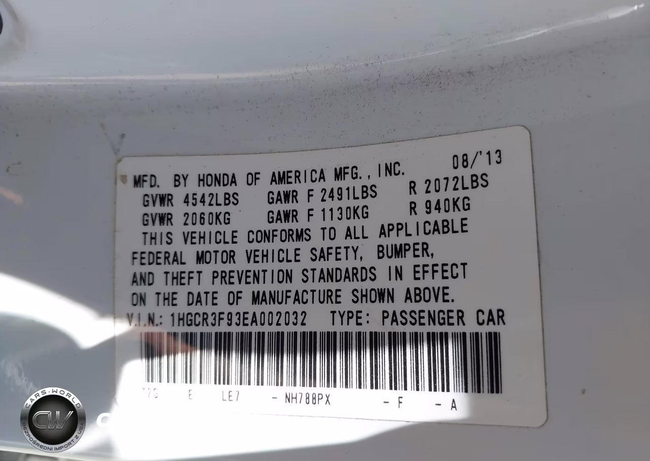 2014 Honda Accord Touring VIN:1HGCR3F93EA002032 - 9