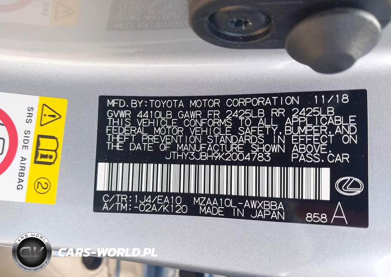 2019 Lexus Ux 200 VIN:JTHY3JBH9K2004783 - 9
