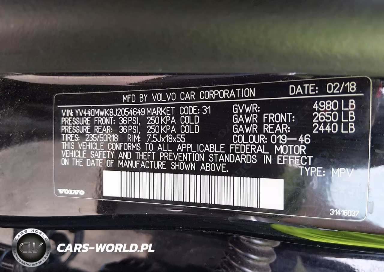 2018 Volvo V60 Cross Country T5 VIN:YV440MWK8J2054649 - 9