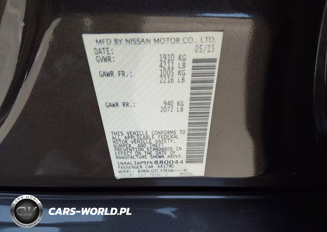2015 Nissan Altima 2.5 S VIN:1N4AL3AP9FN880044 - 9