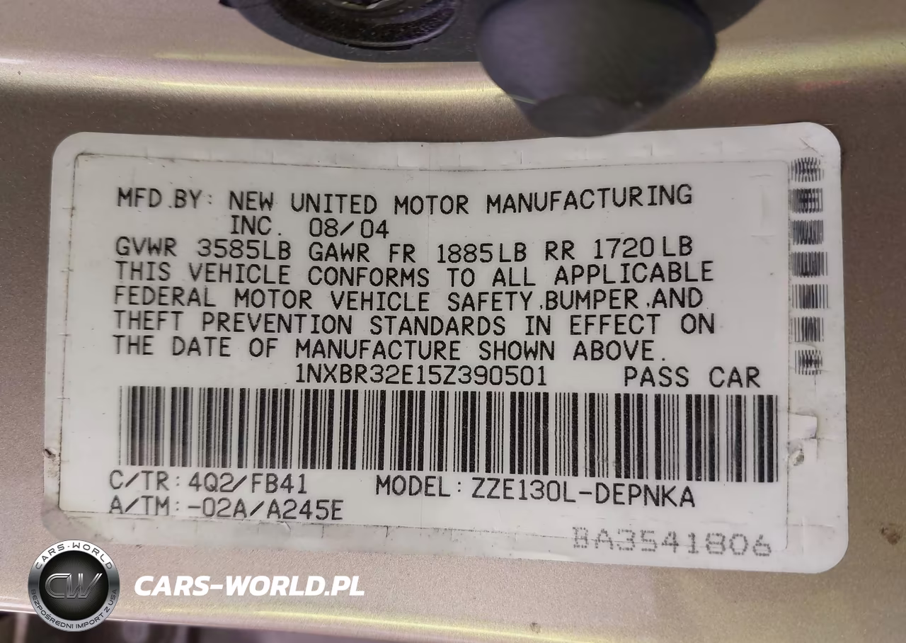 2005 Toyota Corolla Le VIN:1NXBR32E15Z390501 - 9