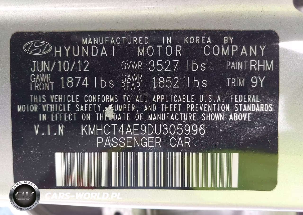 2013 Hyundai Accent Gls VIN:KMHCT4AE9DU305996 - 9