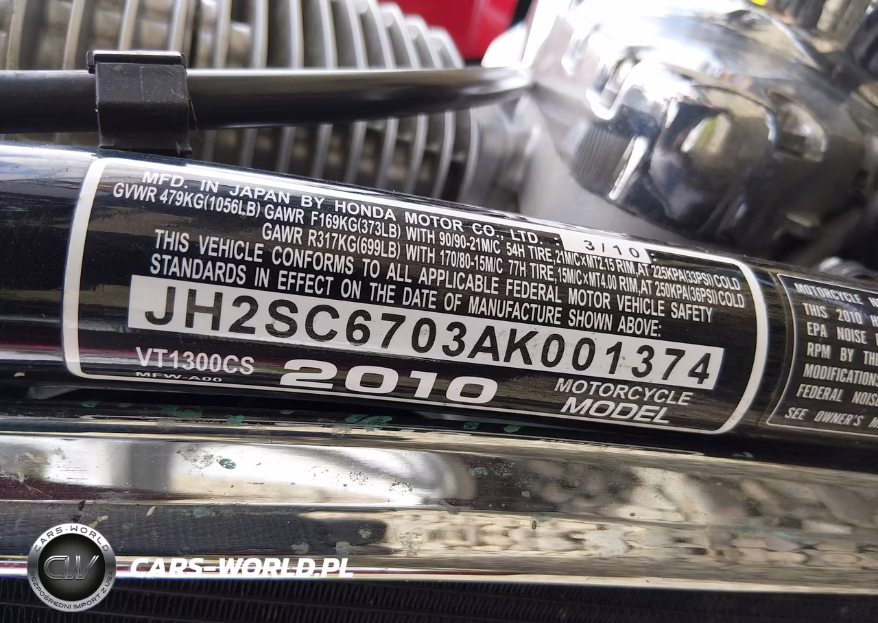 2010 Honda Vt1300 Cs VIN:JH2SC6703AK001374 - 10