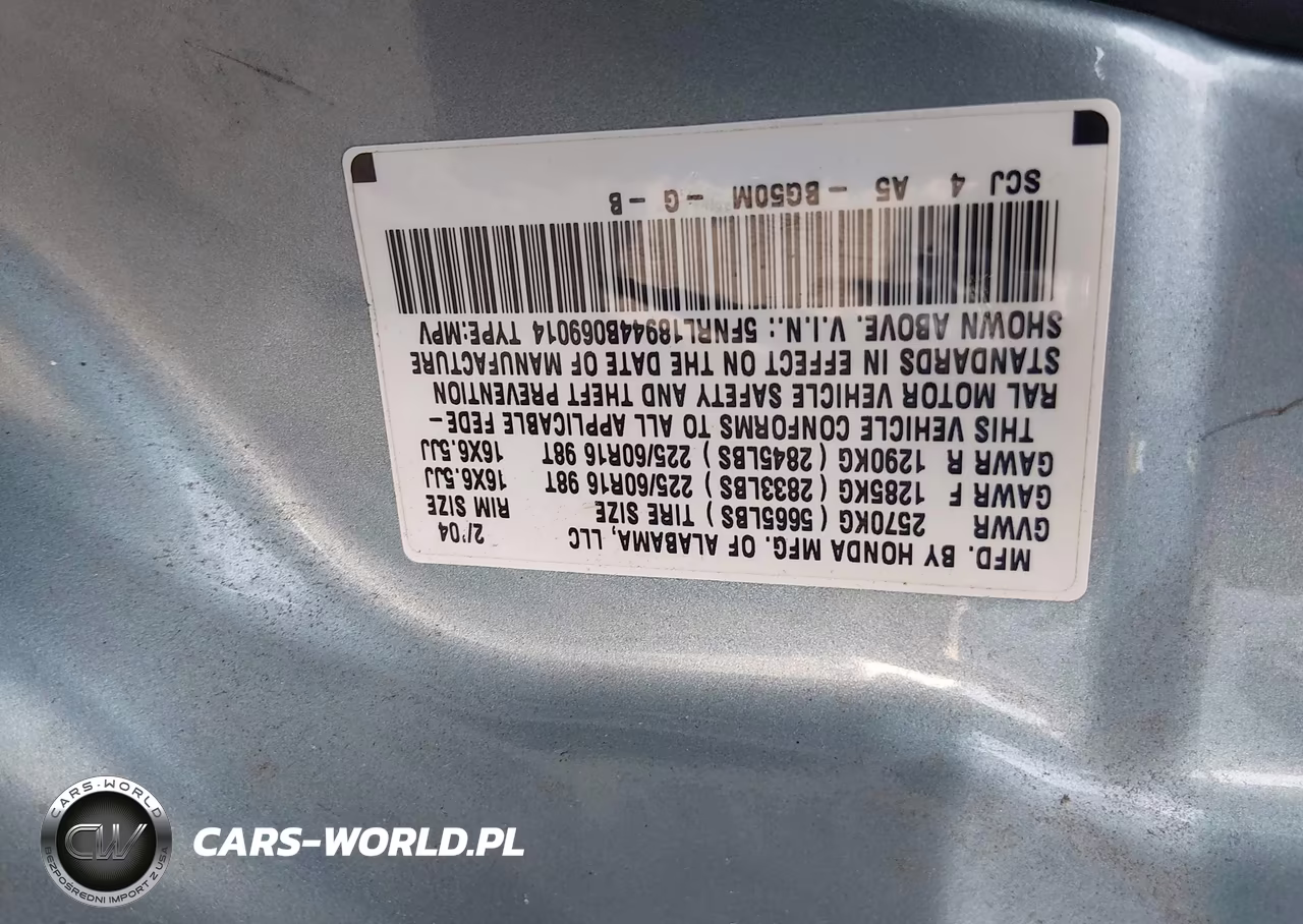 2004 Honda Odyssey Ex-L VIN:5FNRL18944B069014 - 9