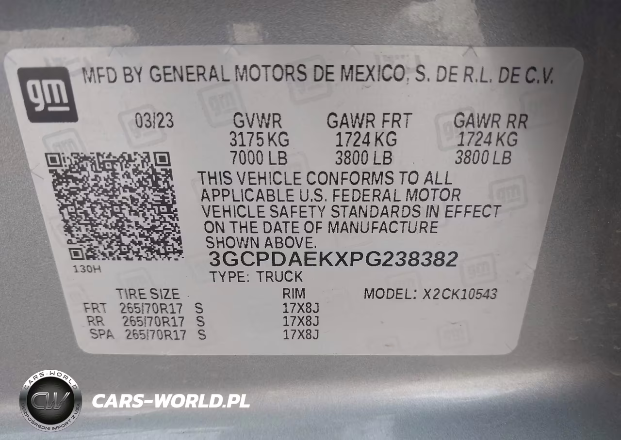 2023 Chevrolet Silverado 1500 4Wd Short Bed Wt VIN:3GCPDAEKXPG238382 - 9