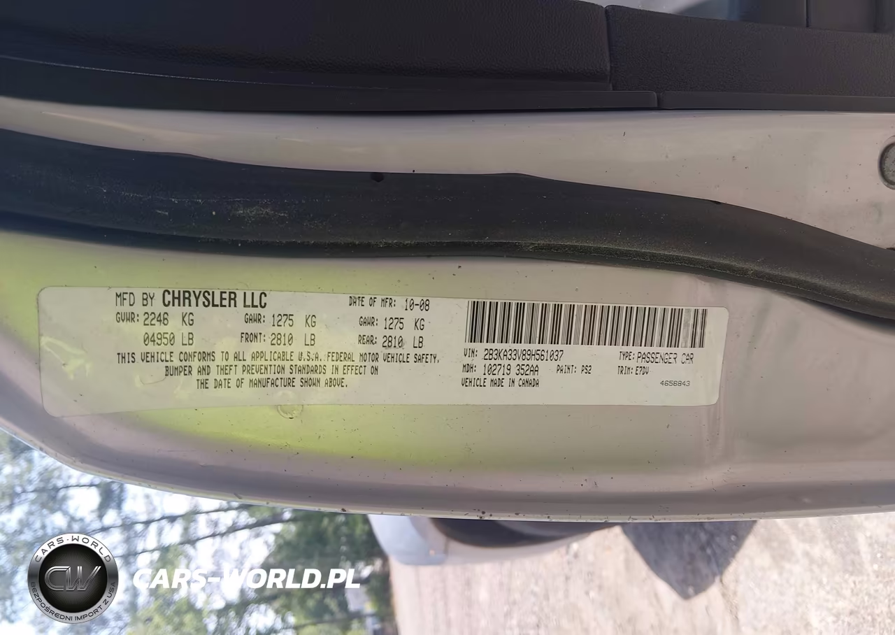 2009 Dodge Charger Sxt VIN:2B3KA33V89H561037 - 9