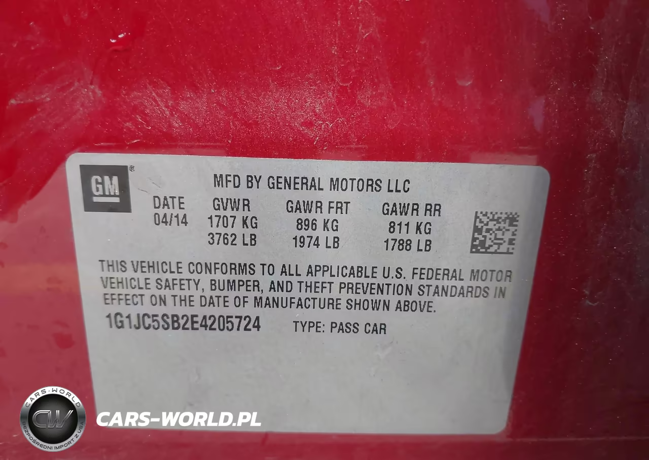 2014 Chevrolet Sonic Lt Auto VIN:1G1JC5SB2E4205724 - 9