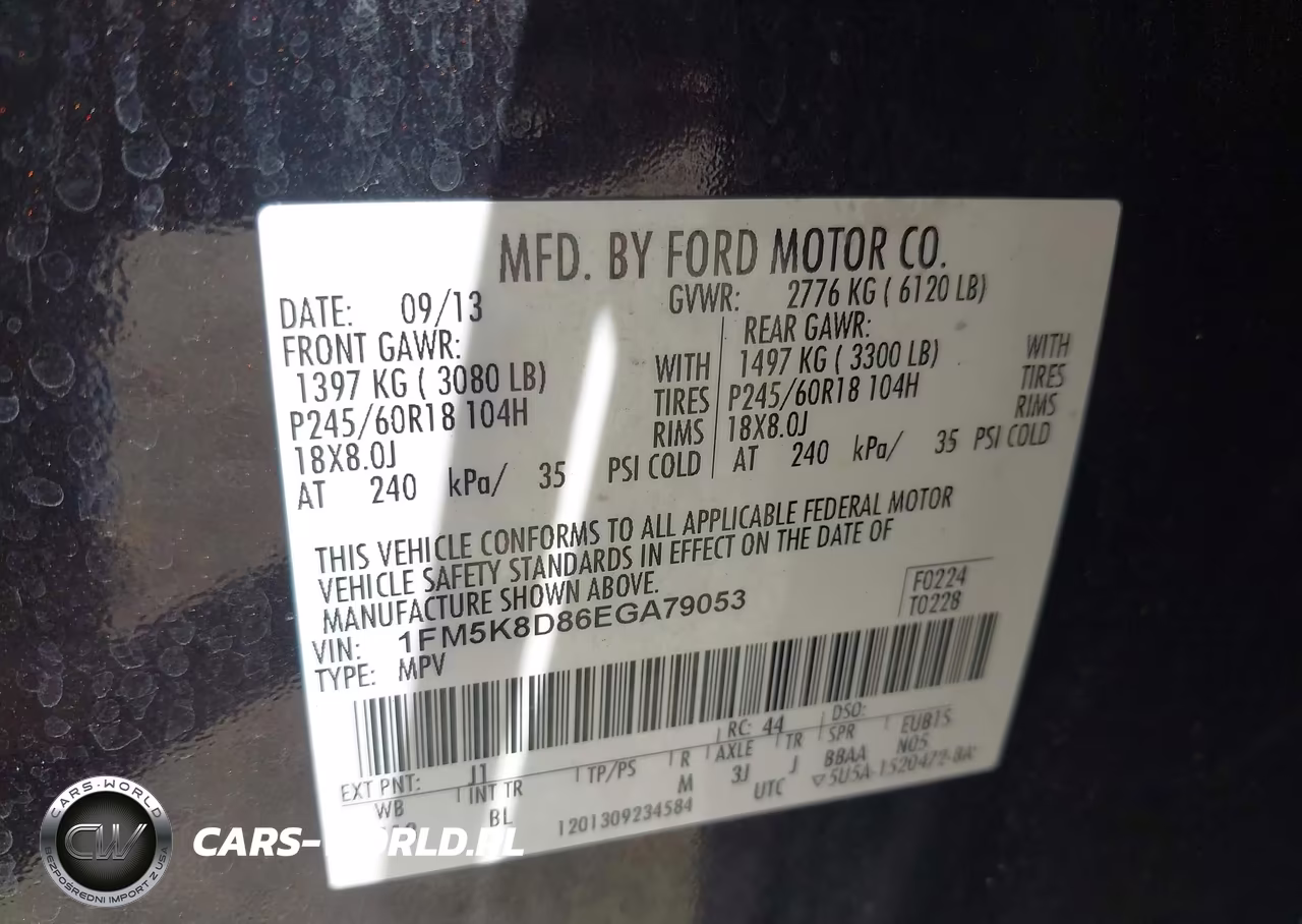 2014 Ford Explorer Xlt VIN:1FM5K8D86EGA79053 - 9