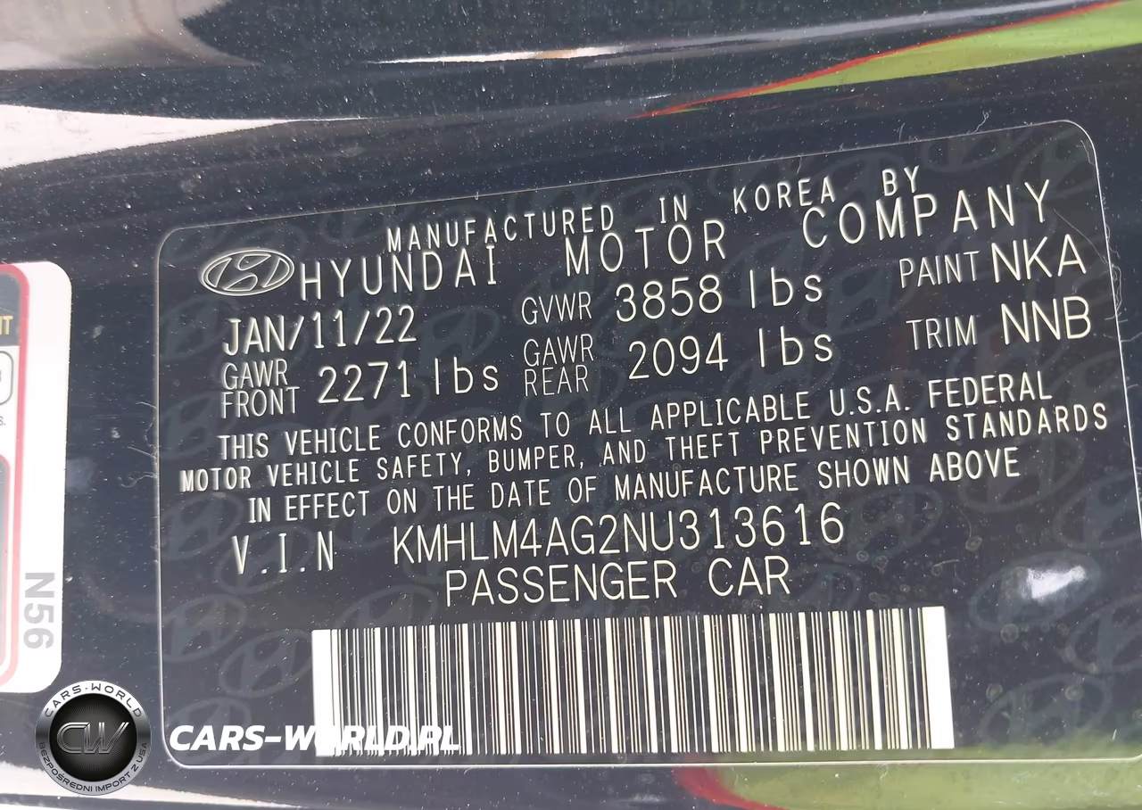 2022 Hyundai Elantra Sel VIN:KMHLM4AG2NU313616 - 9