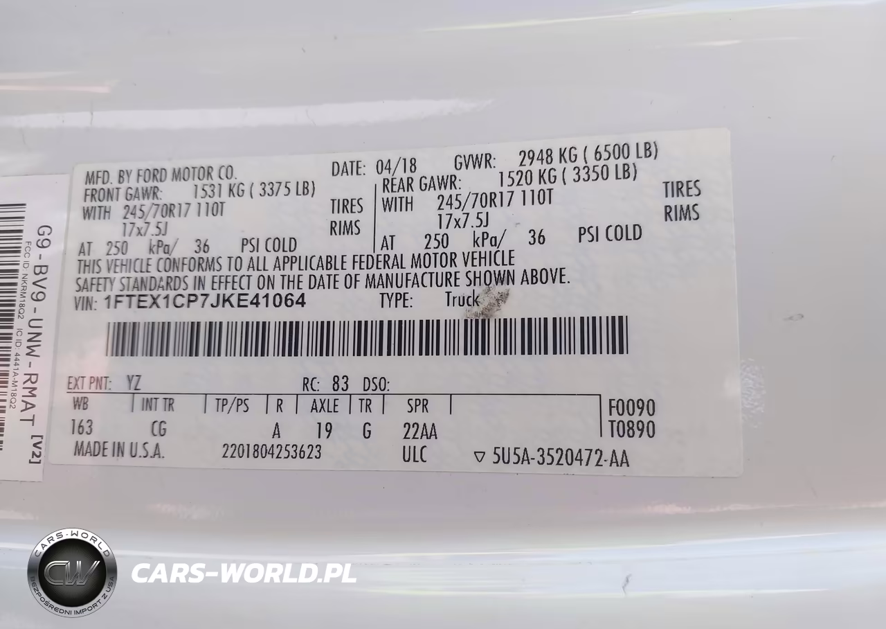 2018 Ford F-150 Lariat-Xl-Xlt VIN:1FTEX1CP7JKE41064 - 9