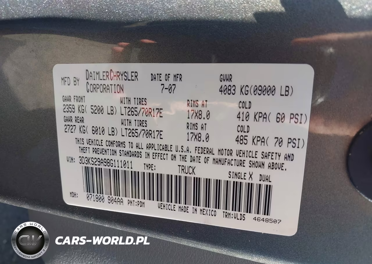 2008 Dodge Ram 2500 Laramie VIN:3D3KS29A98G111011 - 9