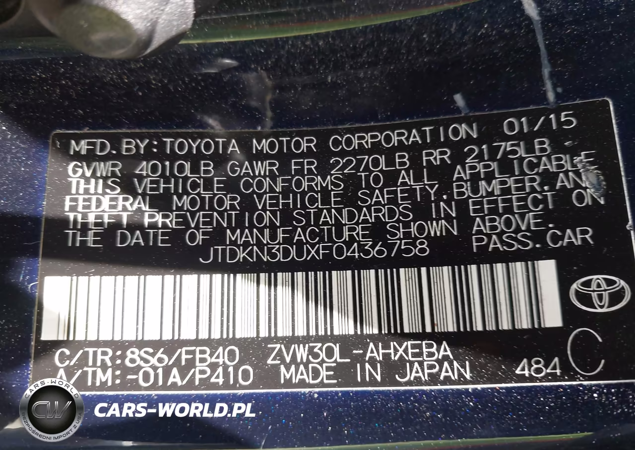 2015 Toyota Prius Three VIN:JTDKN3DUXF0436758 - 9