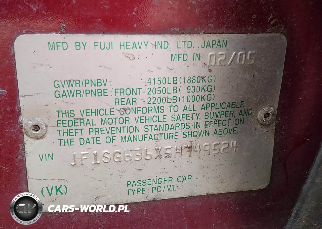 2005 Subaru Forester 2.5X VIN:JF1SG636X5H749524 - 9