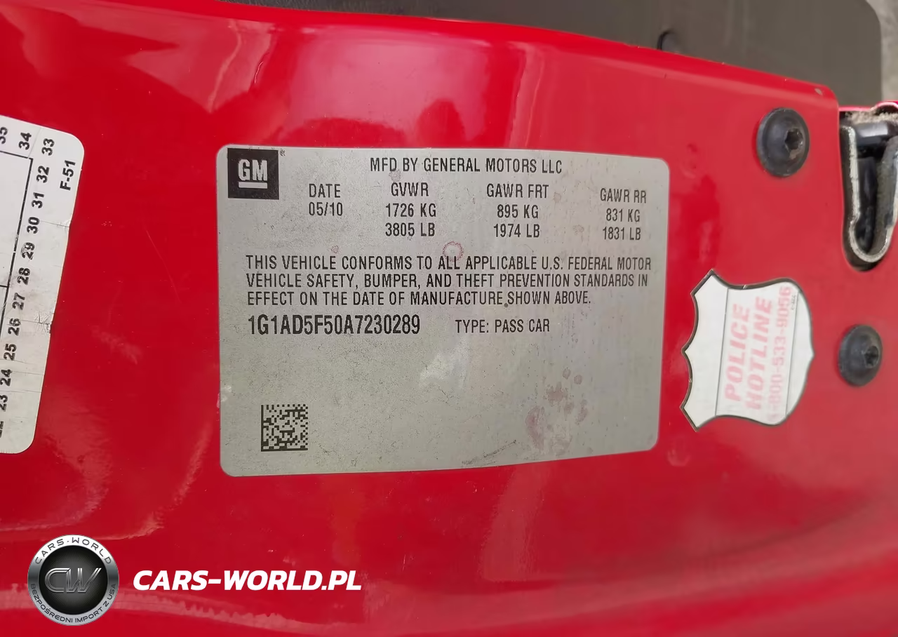 2010 Chevrolet Cobalt Lt VIN:1G1AD5F50A7230289 - 9