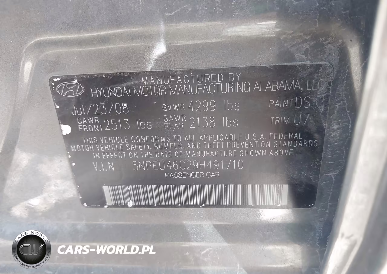 2009 Hyundai Sonata Limited VIN:5NPEU46C29H491710 - 9