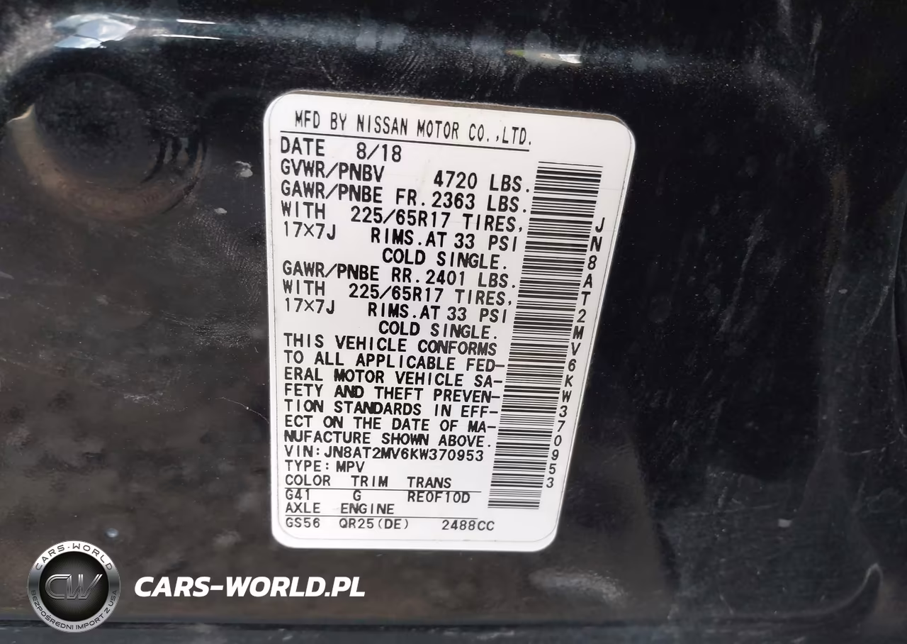 2019 Nissan Rogue Sv VIN:JN8AT2MV6KW370953 - 9