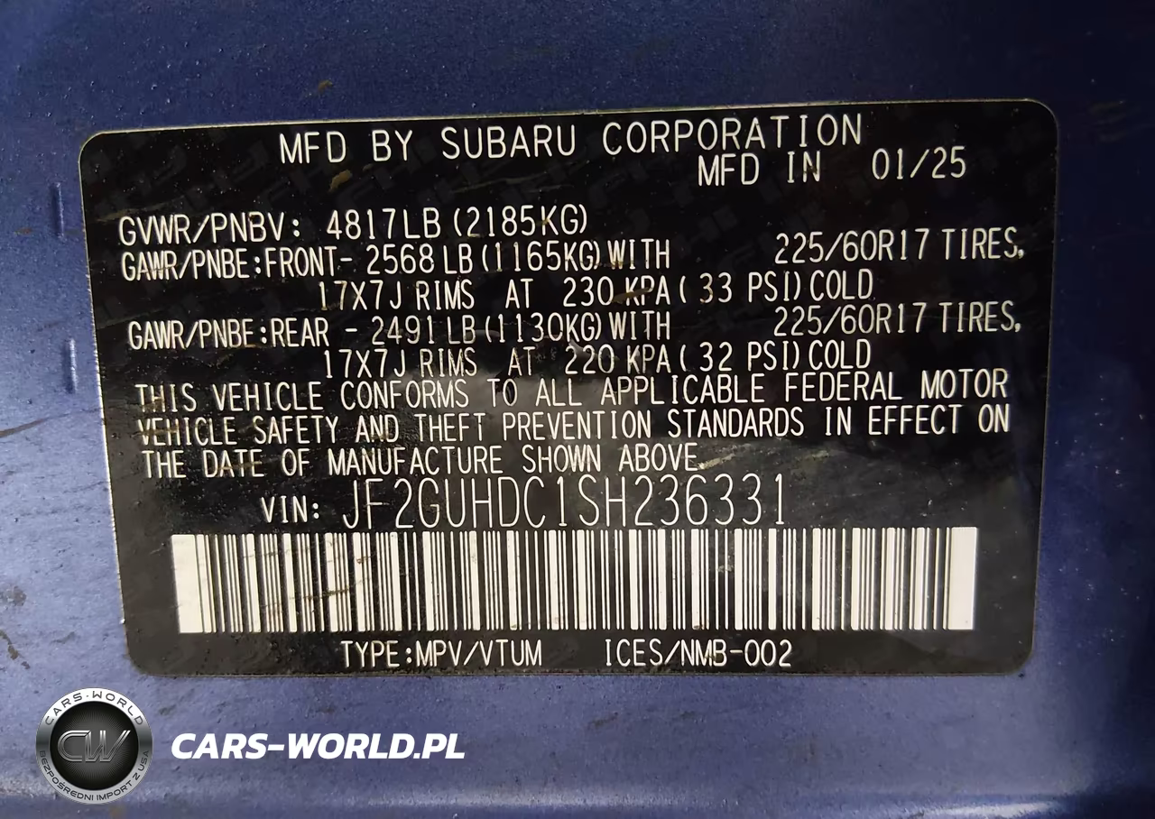 2025 Subaru Crosstrek Premium VIN:JF2GUHDC1SH236331 - 9