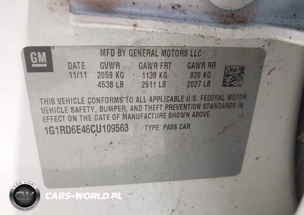 2012 Chevrolet Volt VIN:1G1RD6E46CU109563 - 9