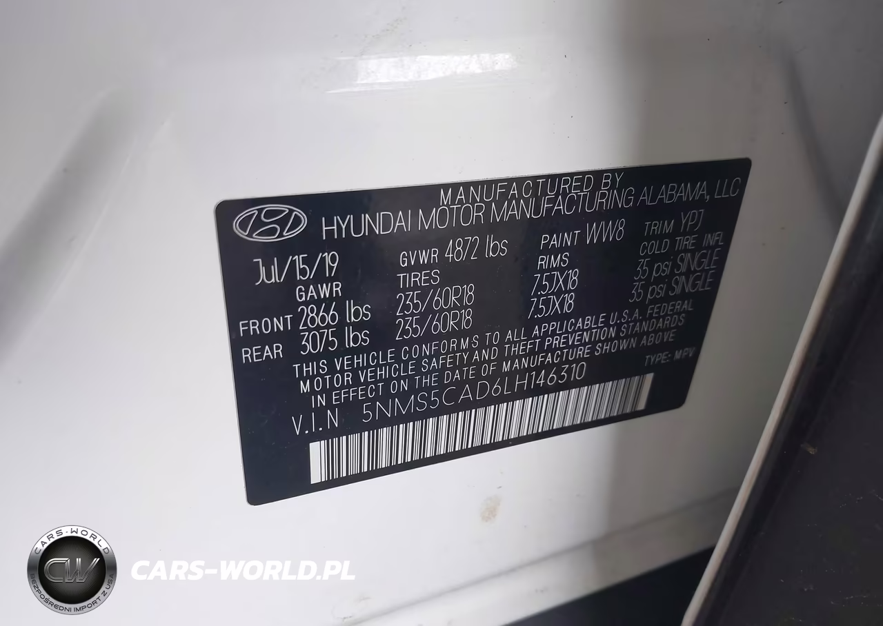 2020 Hyundai Santa Fe Limited VIN:5NMS5CAD6LH146310 - 9
