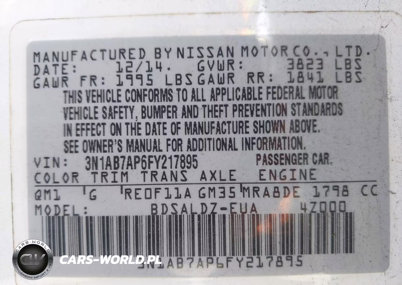 2015 Nissan Sentra Sv VIN:3N1AB7AP6FY217895 - 9