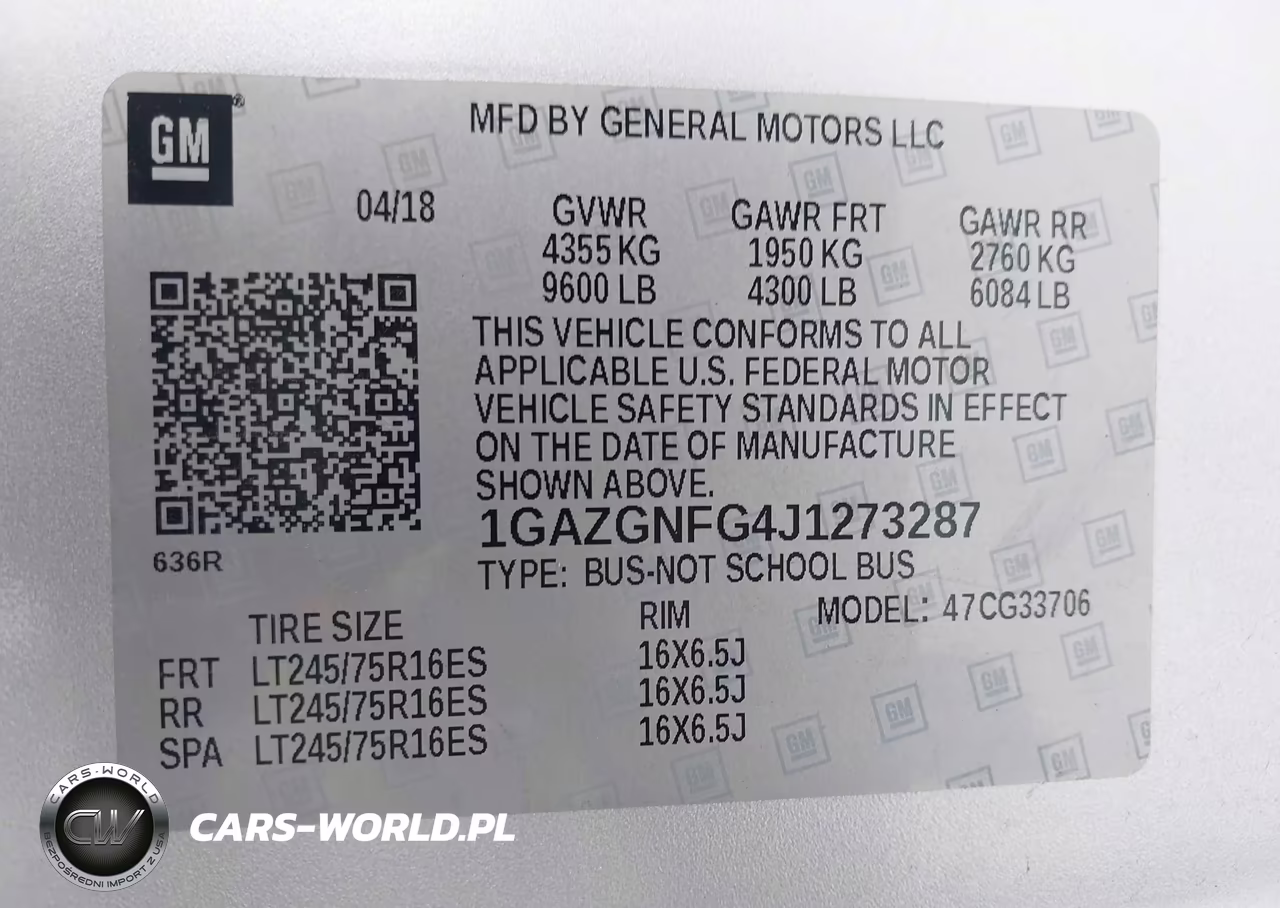 2018 Chevrolet Express 3500 Ls VIN:1GAZGNFG4J1273287 - 9