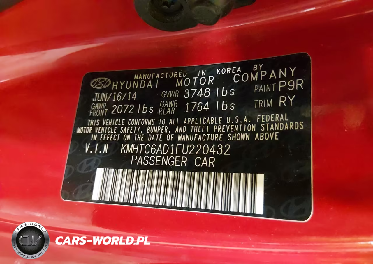 2015 Hyundai Veloster Flex VIN:KMHTC6AD1FU220432 - 9