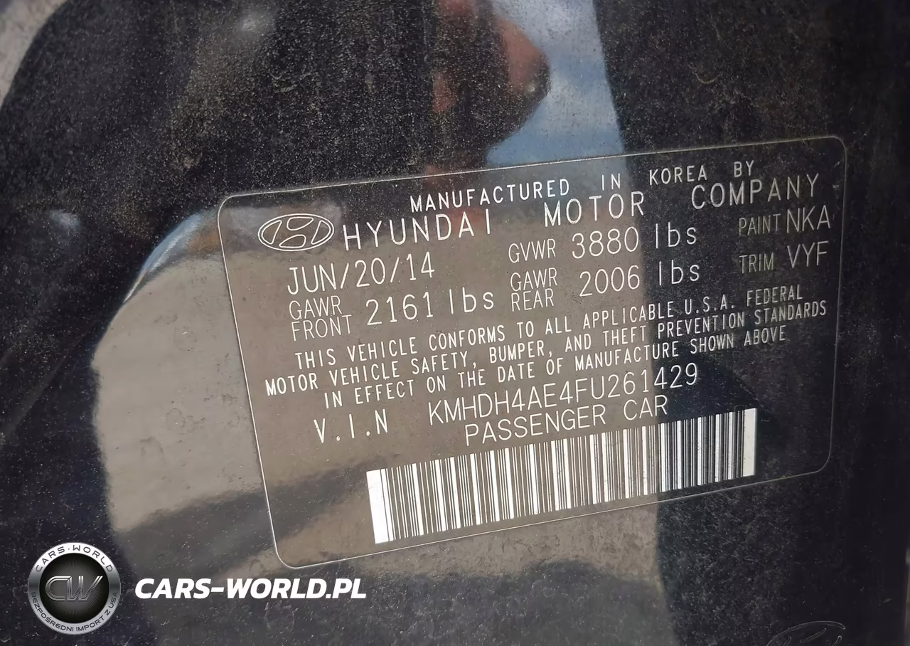 2015 Hyundai Elantra Se VIN:KMHDH4AE4FU261429 - 9