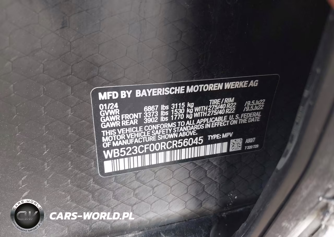 2024 BMW Ix xDrive50 VIN:WB523CF00RCR56045 - 9