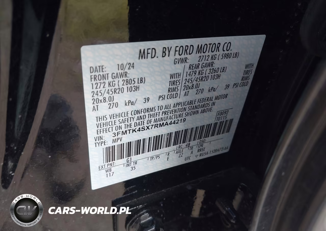 2024 Ford Mustang Mach-E Gt VIN:3FMTK4SX7RMA44219 - 9