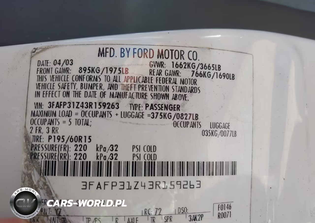 2003 Ford Focus Zx3 VIN:3FAFP31Z43R159263 - 9