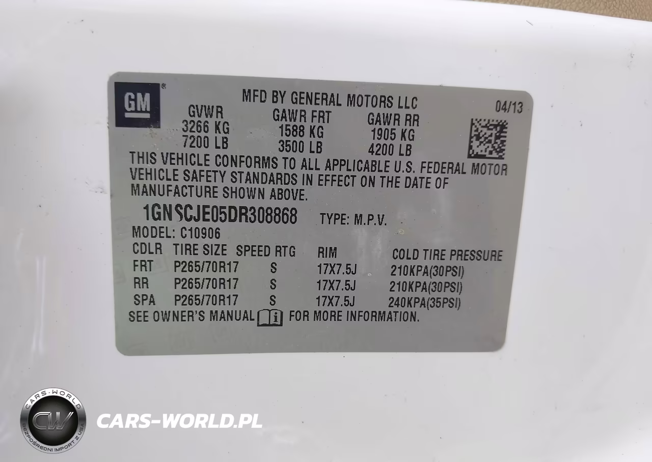 2013 Chevrolet Suburban Lt VIN:1GNSCJE05DR308868 - 9