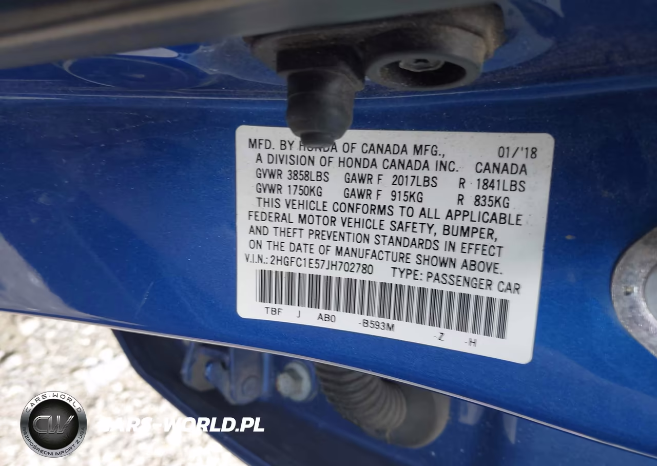 2018 Honda Civic Si VIN:2HGFC1E57JH702780 - 9