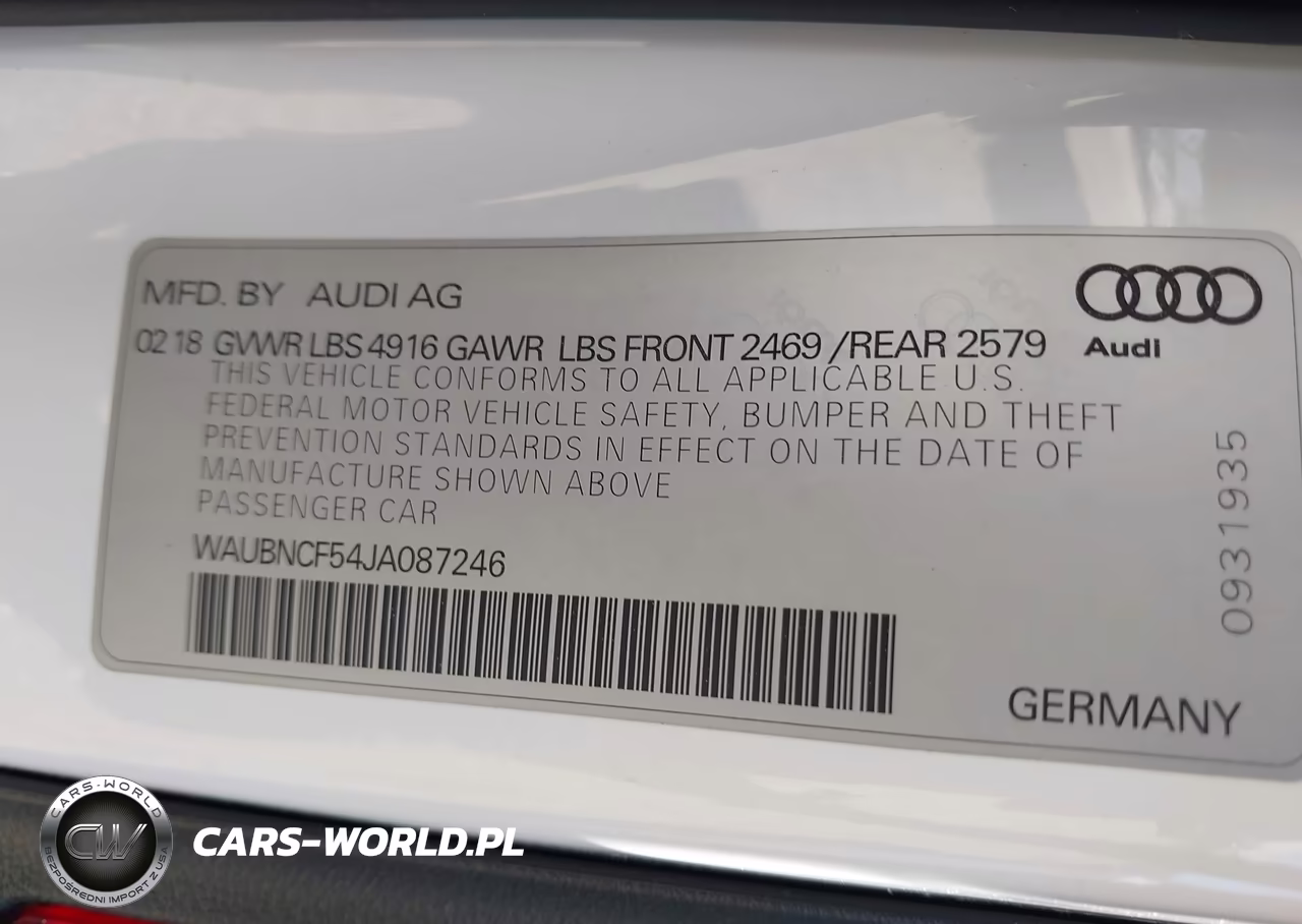 2018 Audi A5 2.0T Premium VIN:WAUBNCF54JA087246 - 9
